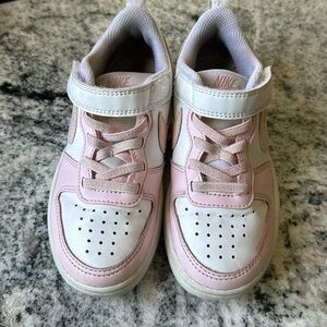 Nike Court Borough Low Recraft Toddler Girls Pink and White